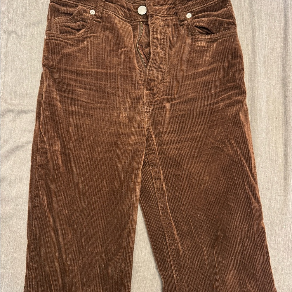 Rolla’s Wide Leg Brown Corduroy Pants